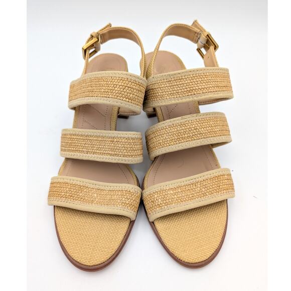 Franco Sarto Buco Heeled Sandals Women's Ankle Strap Natural Size US8 EU38.5 - Picture 9 of 12